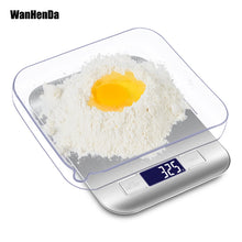 Load image into Gallery viewer, High Precision Electronic Kitchen Scales 5kg/1g LCD Digital Food Scale Stainless Steel Weight balance Scale Tool Libra silver